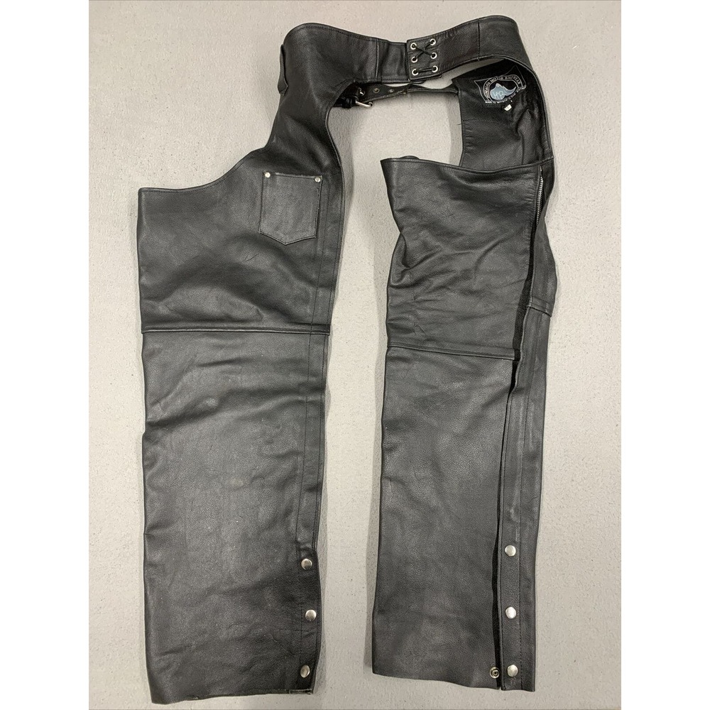 Himalaya Motor Bike Wear Chaps Mens Size Medium Motorcycle Riding Bikers‎ Black